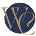 well creative author services logo navy and gold small square